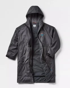 Escapism Recycled Towel Lined Changing Robe - Black