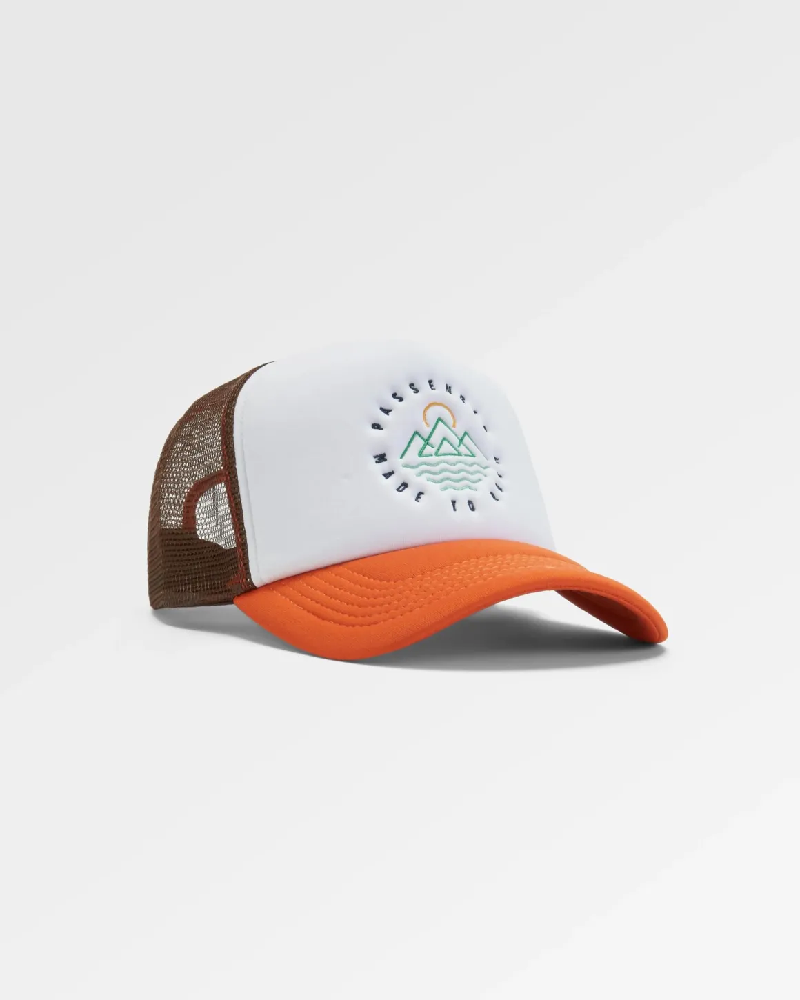 Escapism Trucker Hat - Chestnut/Sunrise Orange