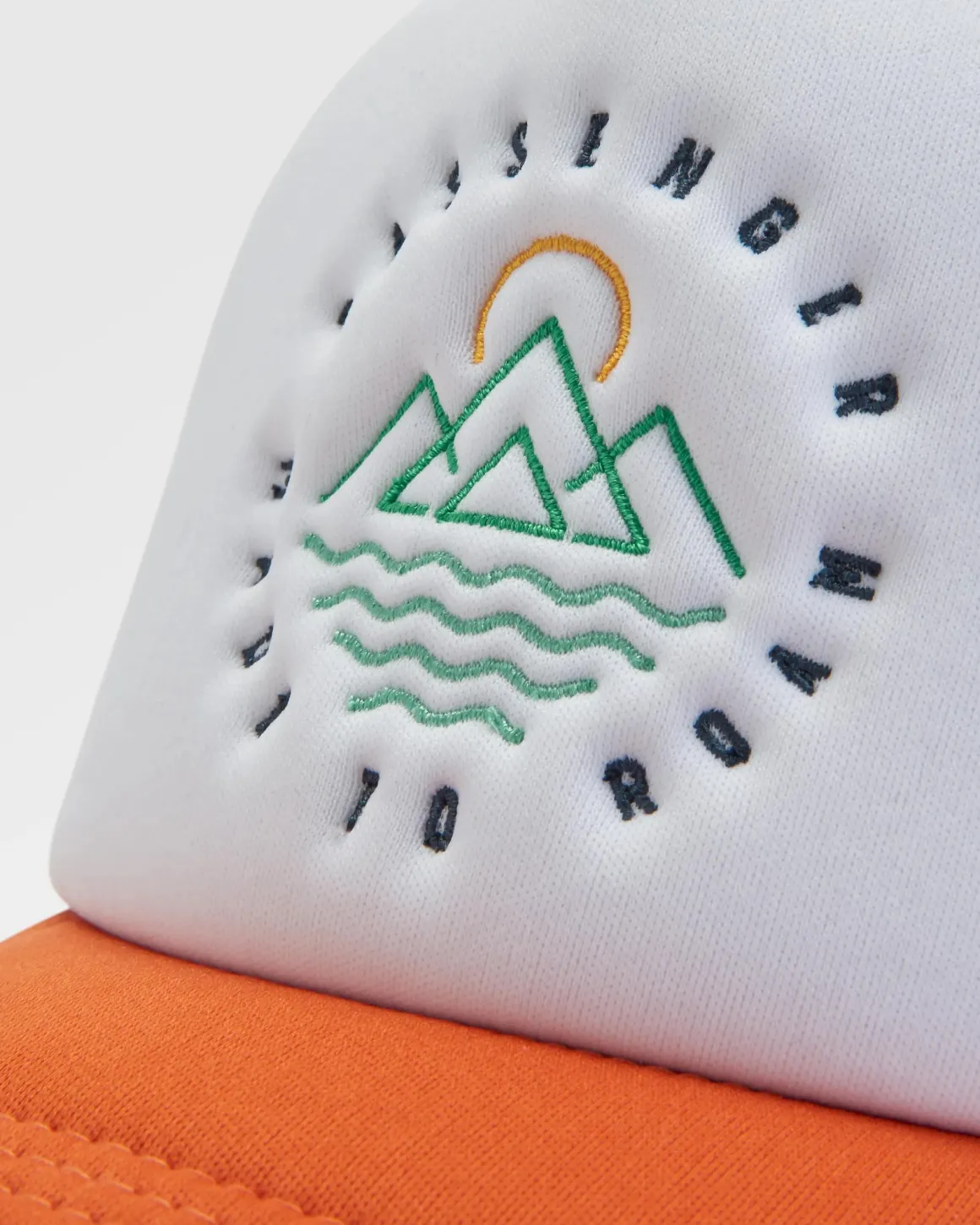 Escapism Trucker Hat - Chestnut/Sunrise Orange