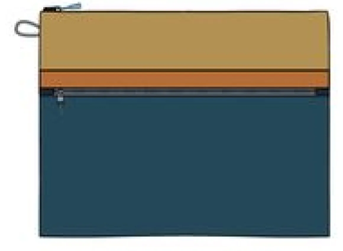 Essentials Recycled Pouch - Tidal Blue Orange Multi