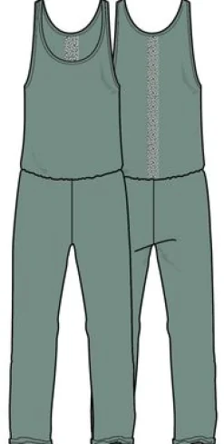 Eva Recycled Cotton Jumpsuit - Dark Ivy