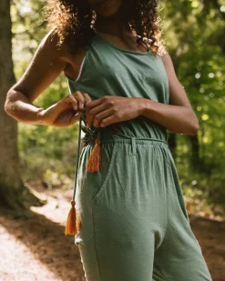 Eva Recycled Cotton Jumpsuit - Dark Ivy