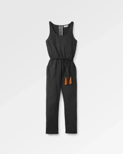 Eva Recycled Cotton Jumpsuit - Black