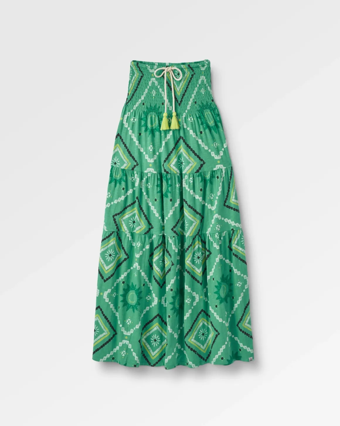 Fareway Recycled Cotton Maxi Skirt - Sunburst Green Spruce