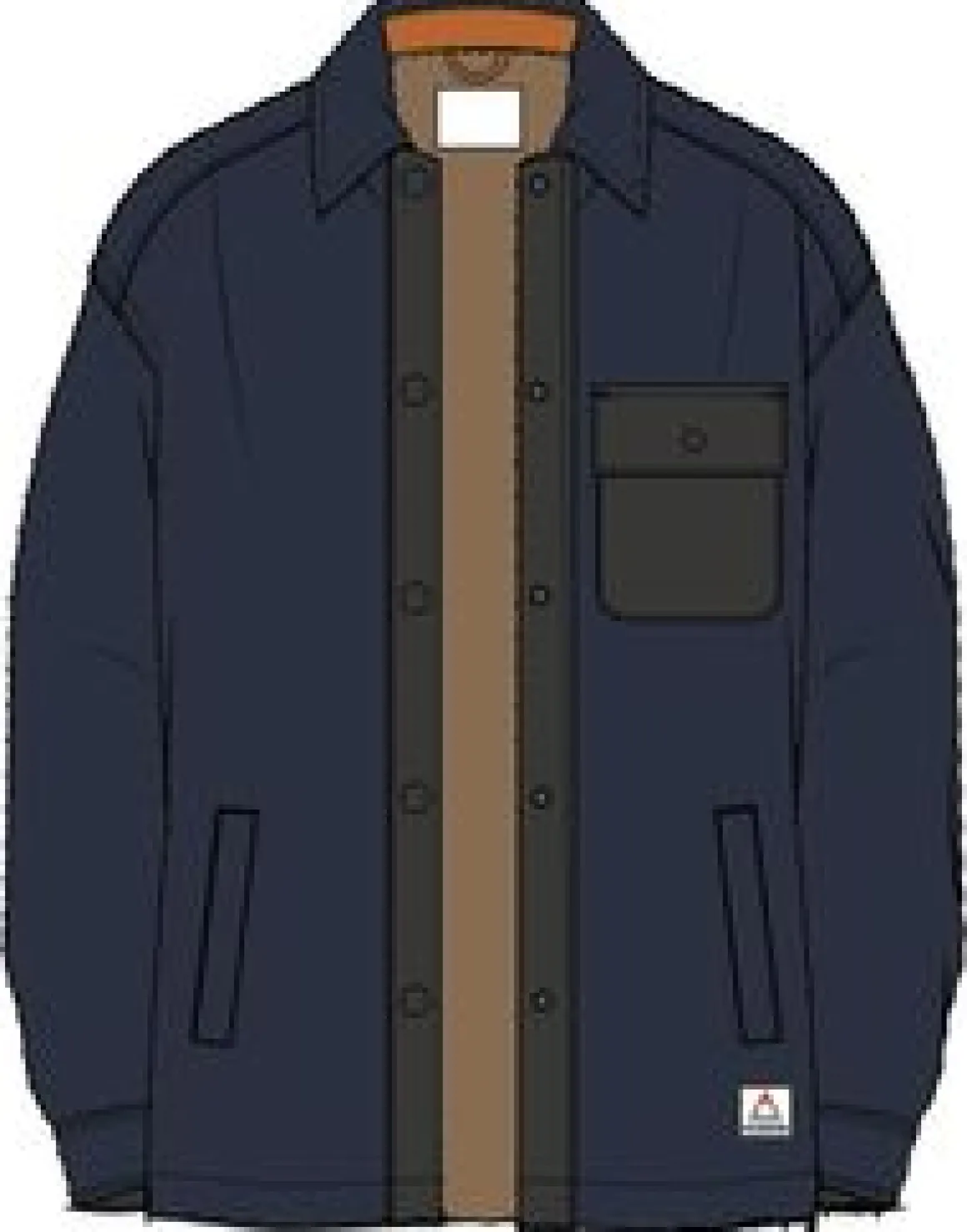 Firelight Sherpa Lined Shirt Jacket - Rich Navy