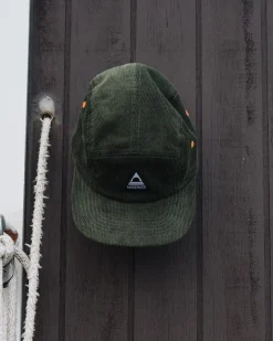 Fixie Recycled Cord 5 Panel Hat - Khaki Green