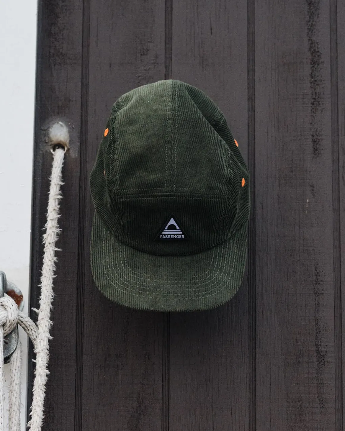 Fixie Recycled Cord 5 Panel Hat - Khaki Green