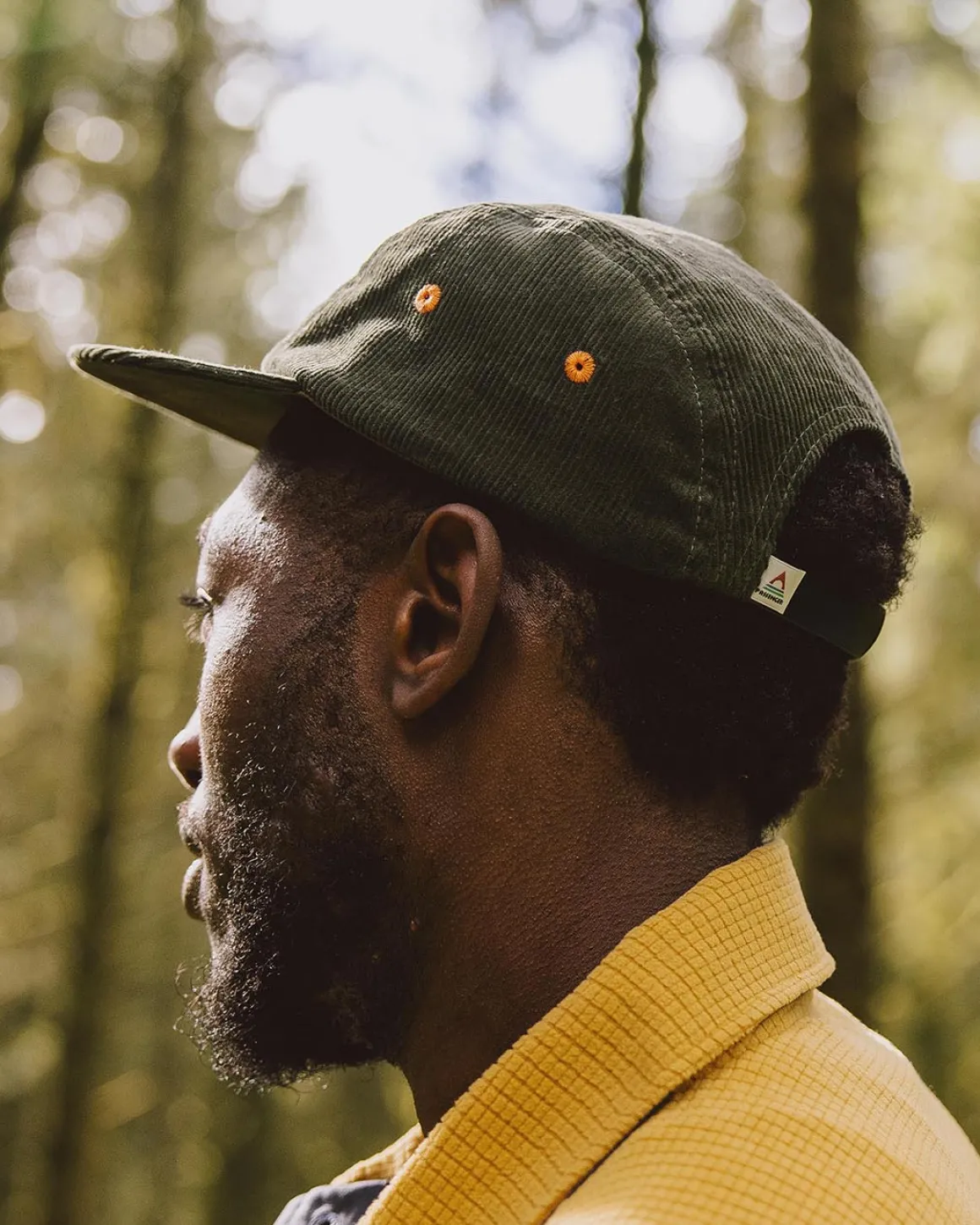 Fixie Recycled Cord 5 Panel Hat - Khaki Green