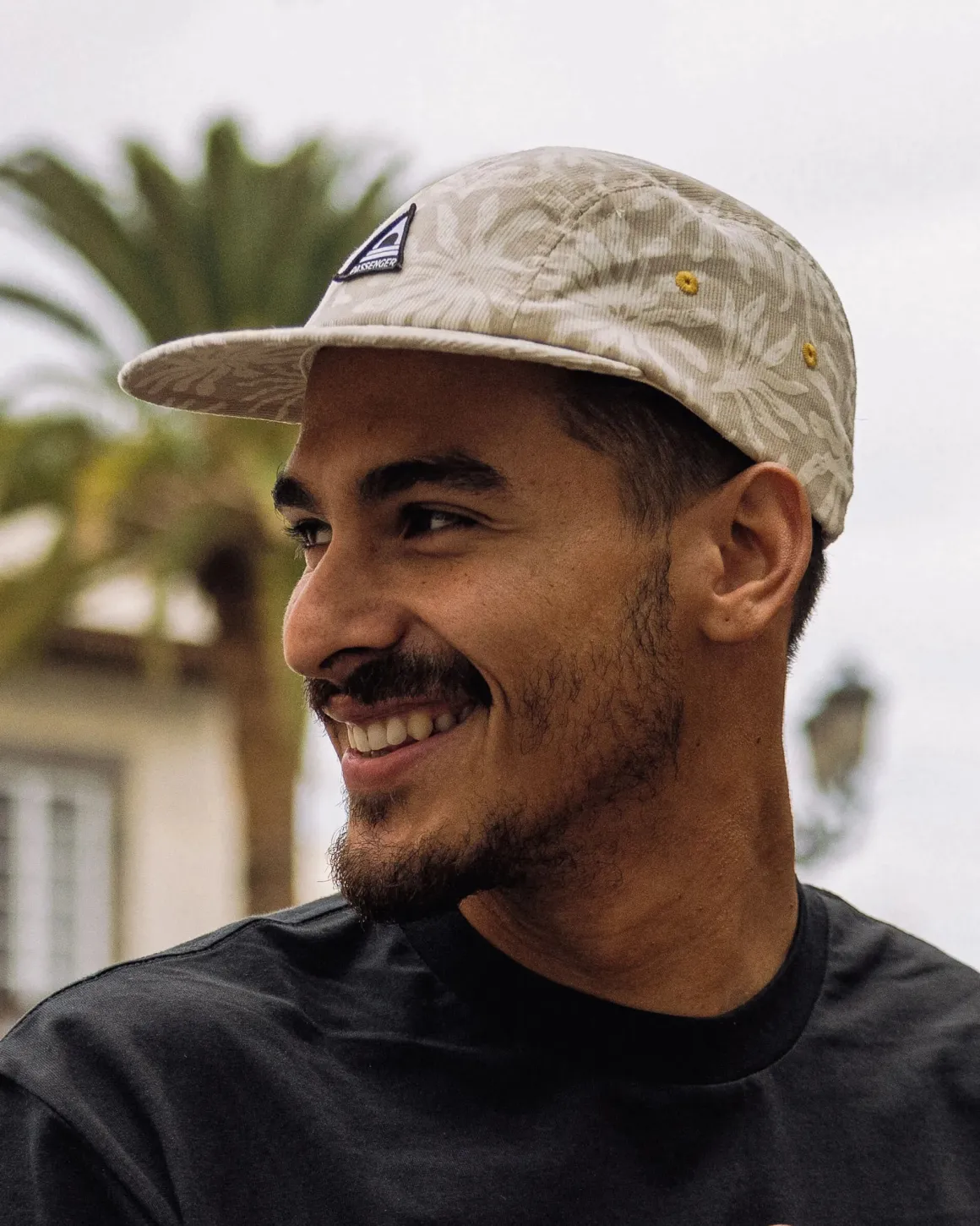 Fixie Recycled Cord 5 Panel Hat - Golden Spice/ Seaweed Pebble Grey