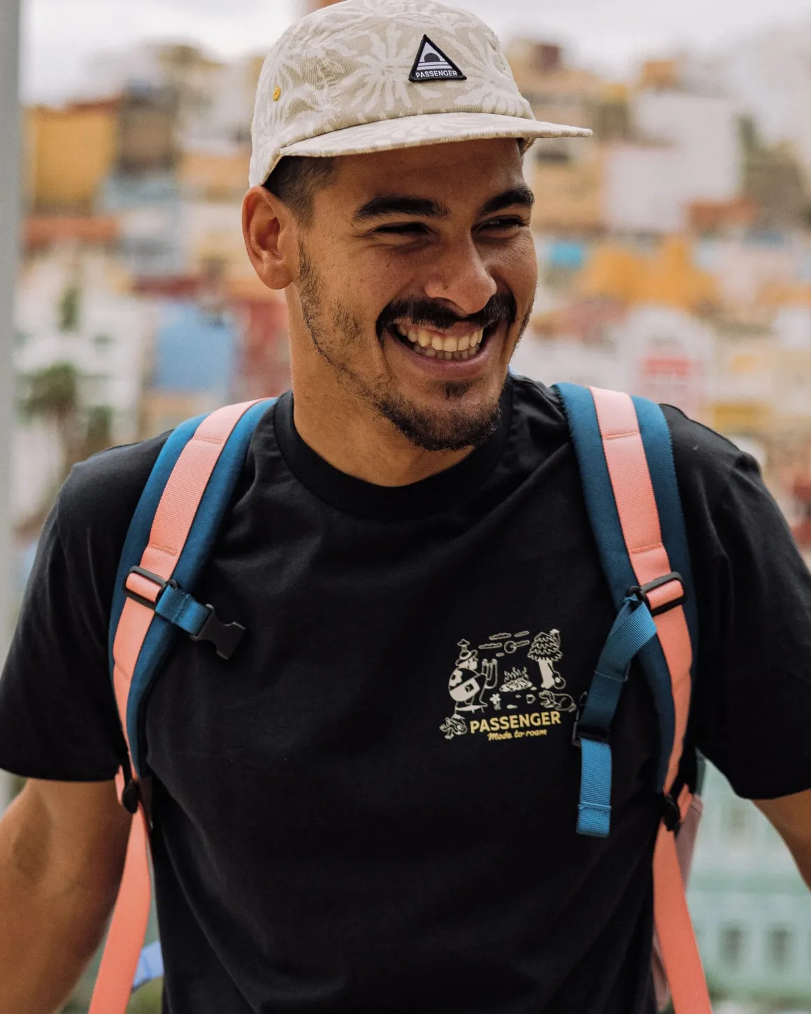 Fixie Recycled Cord 5 Panel Hat - Golden Spice/ Seaweed Pebble Grey