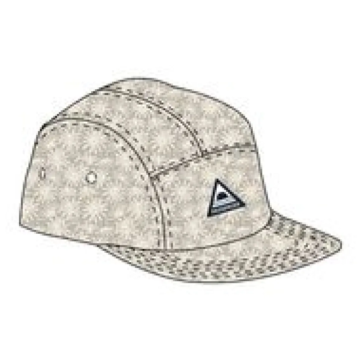 Fixie Recycled Cord 5 Panel Hat - Golden Spice/ Seaweed Pebble Grey