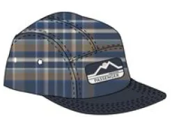 Fixie Recycled Flannel 5 Panel Hat - Khaki Green Check