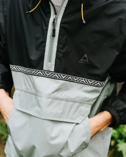 Flow Half Zip Recycled Water Resistant Jacket - True Black/Pistachio