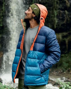 Flynn Recycled Insulated Jacket - Rich Navy/ Burnt Orange
