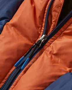 Flynn Recycled Insulated Jacket - Rich Navy/ Burnt Orange