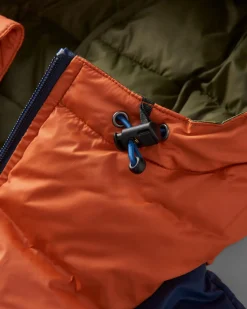 Flynn Recycled Insulated Jacket - Rich Navy/ Burnt Orange