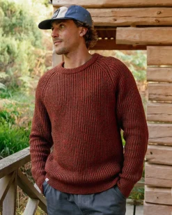 Fog Recycled Knitted Sweater - Red Ochre