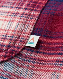 Freestyle Sherpa-Lined Shirt Jacket - Wine/Rich Navy Check