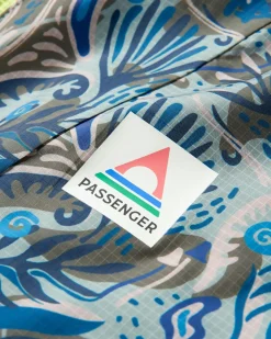 Gusto Recycled Windshell Pullover - Abstract Seaweed Pistachio