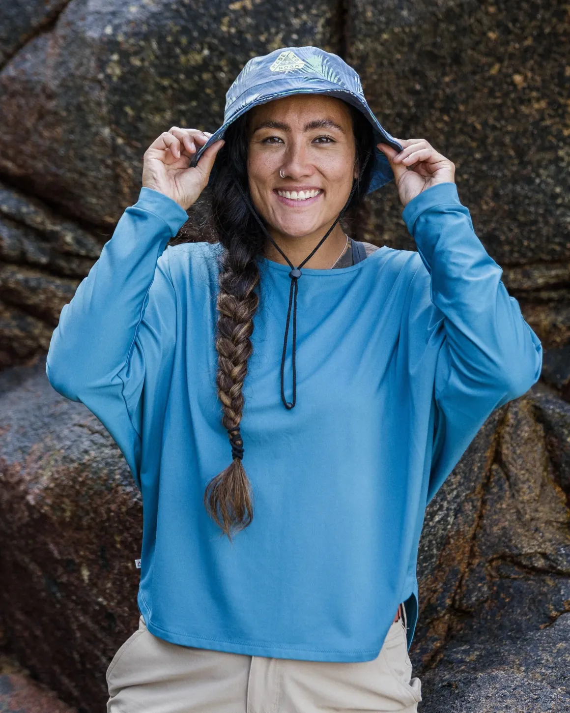 Hatha Recycled Active Top - Blue Steel