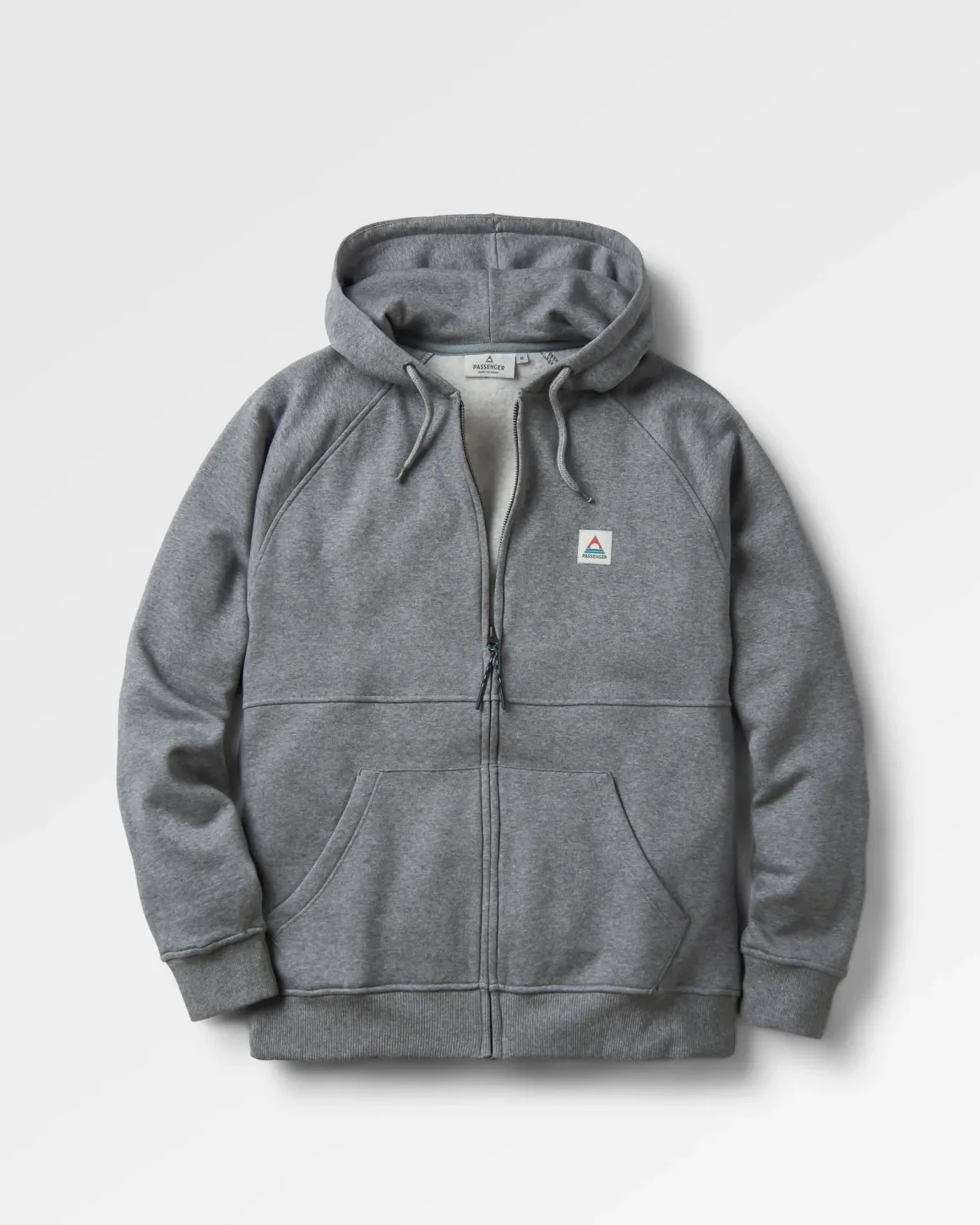 Heritage Full Zip Recycled Cotton Hoodie - Dark Gray Marl