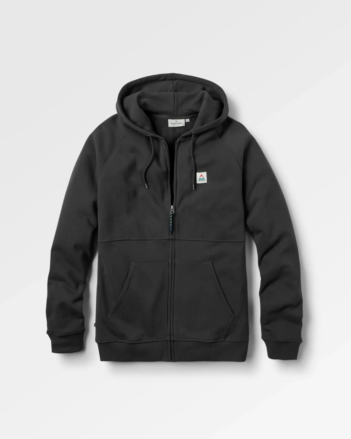Heritage Full Zip Recycled Cotton Hoodie - Black