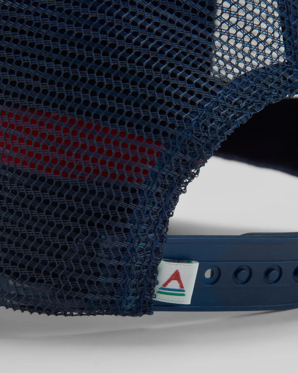 Heritage Mesh Snapback Hat - Navy/Red Spice