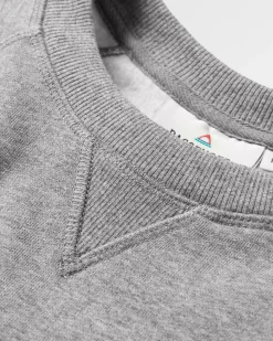 Heritage Recycled Cotton Sweatshirt - Dark Gray Marl