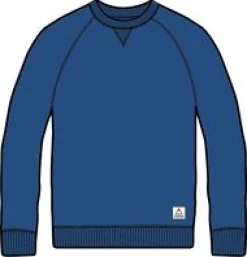 Heritage Recycled Cotton Sweatshirt - Azure Blue Marl
