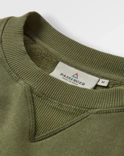 Heritage Recycled Cotton Sweatshirt - Khaki Green