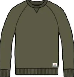 Heritage Recycled Cotton Sweatshirt - Khaki Green