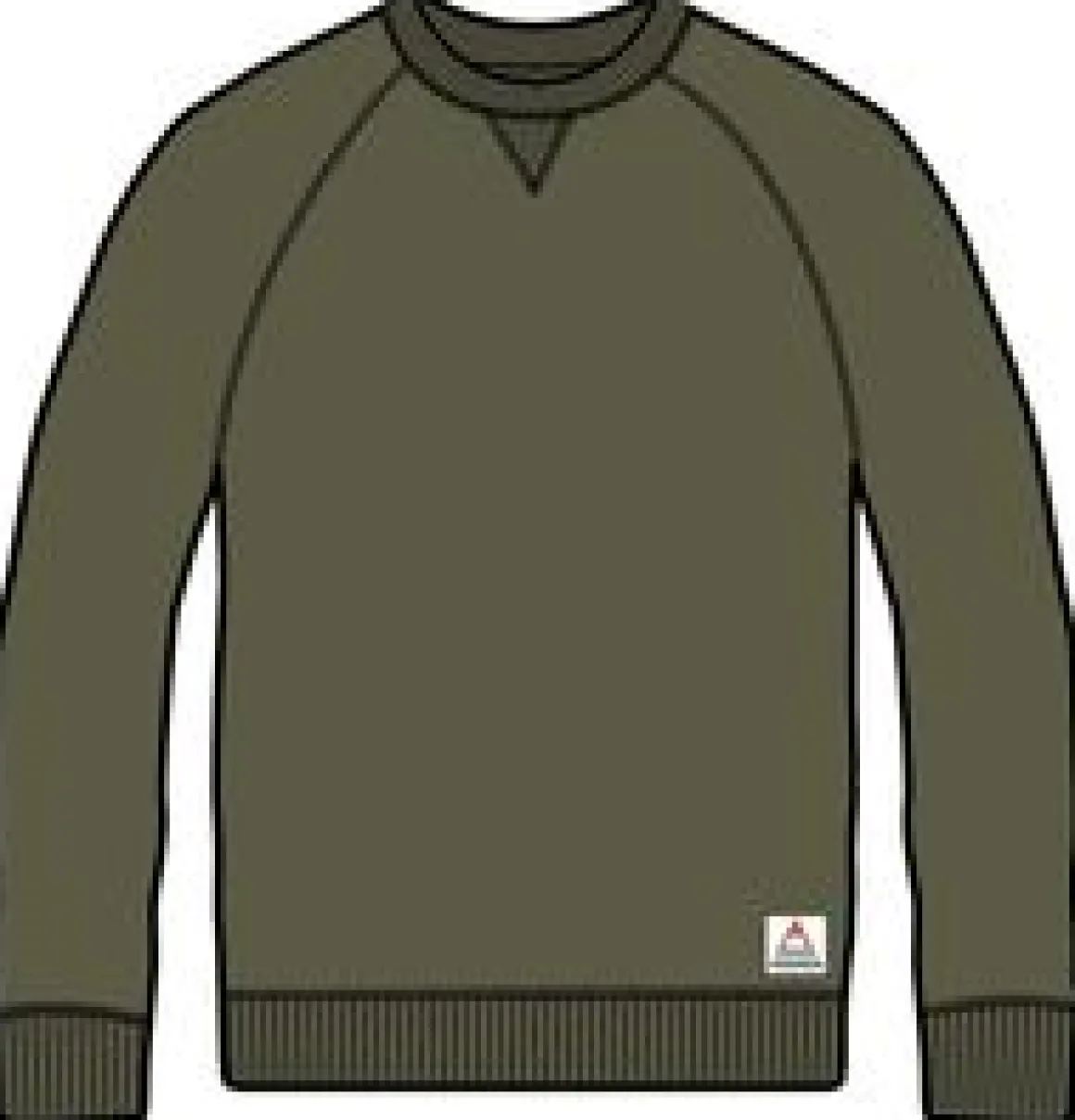 Heritage Recycled Cotton Sweatshirt - Khaki Green