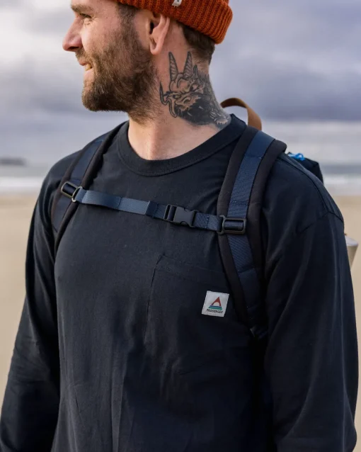 Heritage Recycled Relaxed Fit Long Sleeve T-Shirt - Black