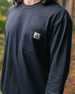 Heritage Recycled Relaxed Fit Long Sleeve T-Shirt - Black