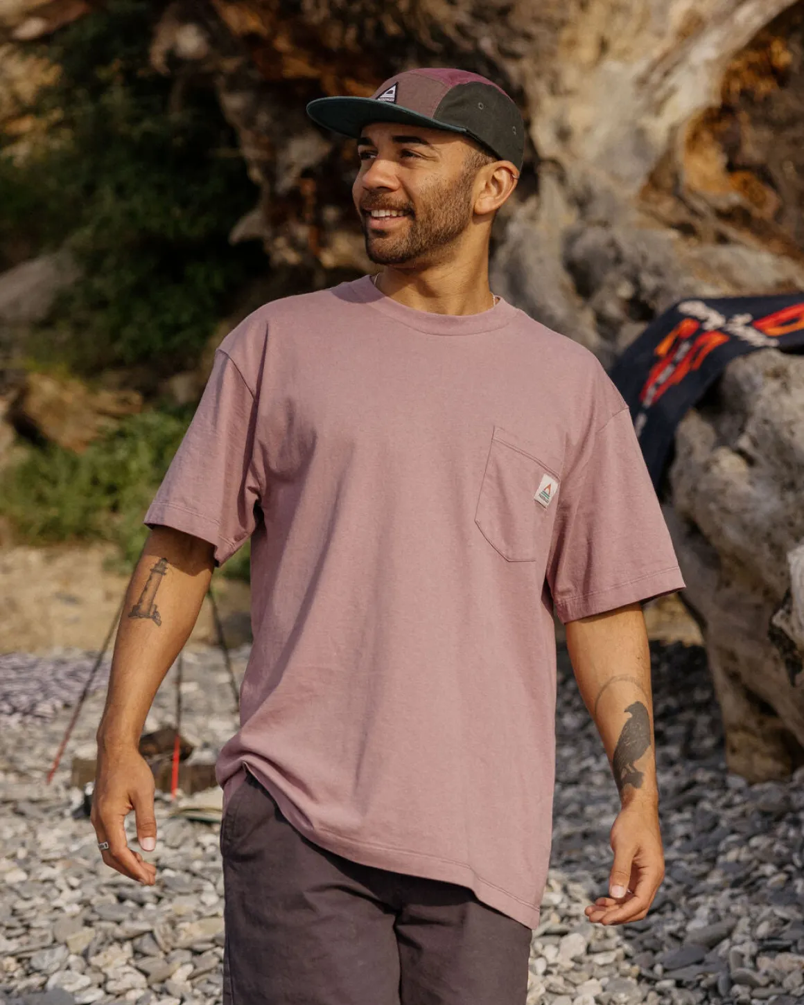 Heritage Recycled Relaxed Fit T-Shirt - Grape
