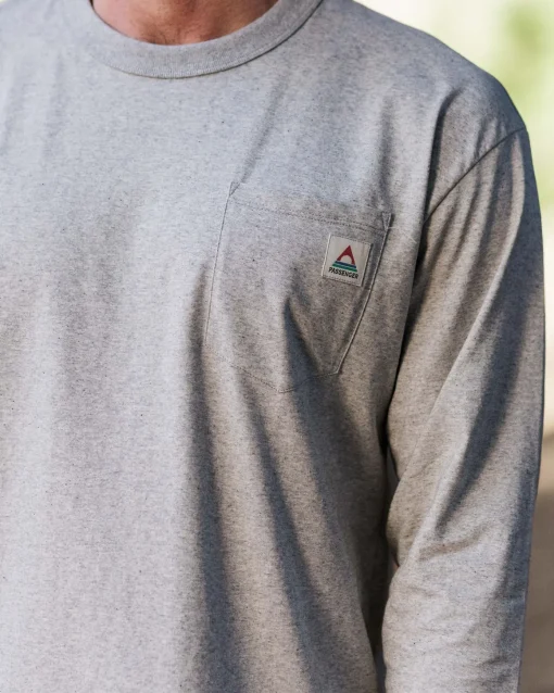 Heritage Recycled Relaxed Fit Long Sleeve T-Shirt - Grey Marl