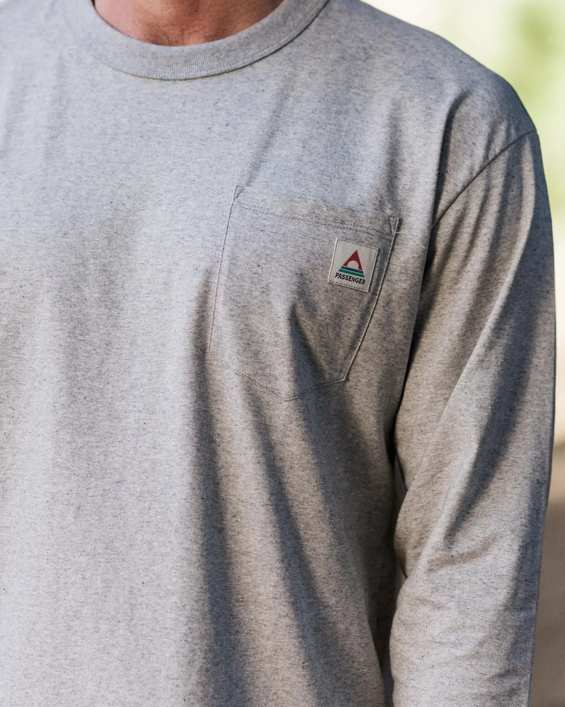 Heritage Recycled Relaxed Fit Long Sleeve T-Shirt - Grey Marl