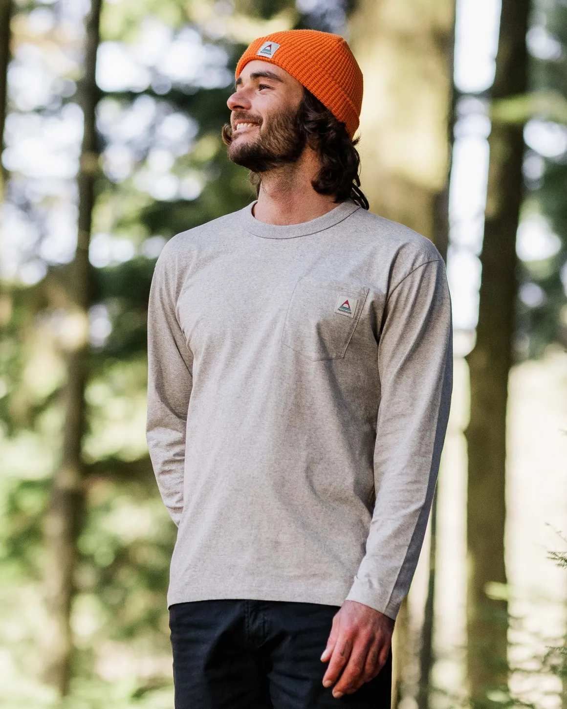 Heritage Recycled Relaxed Fit Long Sleeve T-Shirt - Grey Marl