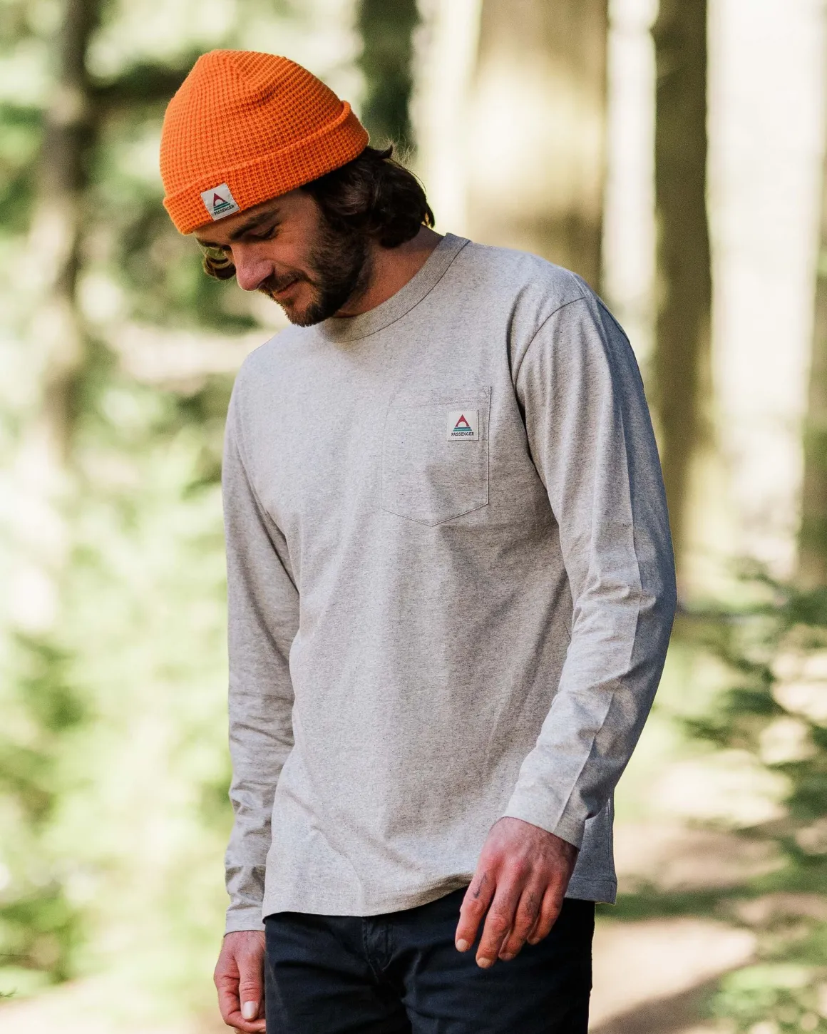 Heritage Recycled Relaxed Fit Long Sleeve T-Shirt - Grey Marl