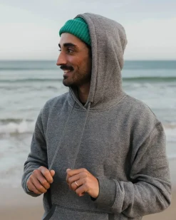 Heritage Textured Relaxed Fit Hoodie - Charcoal