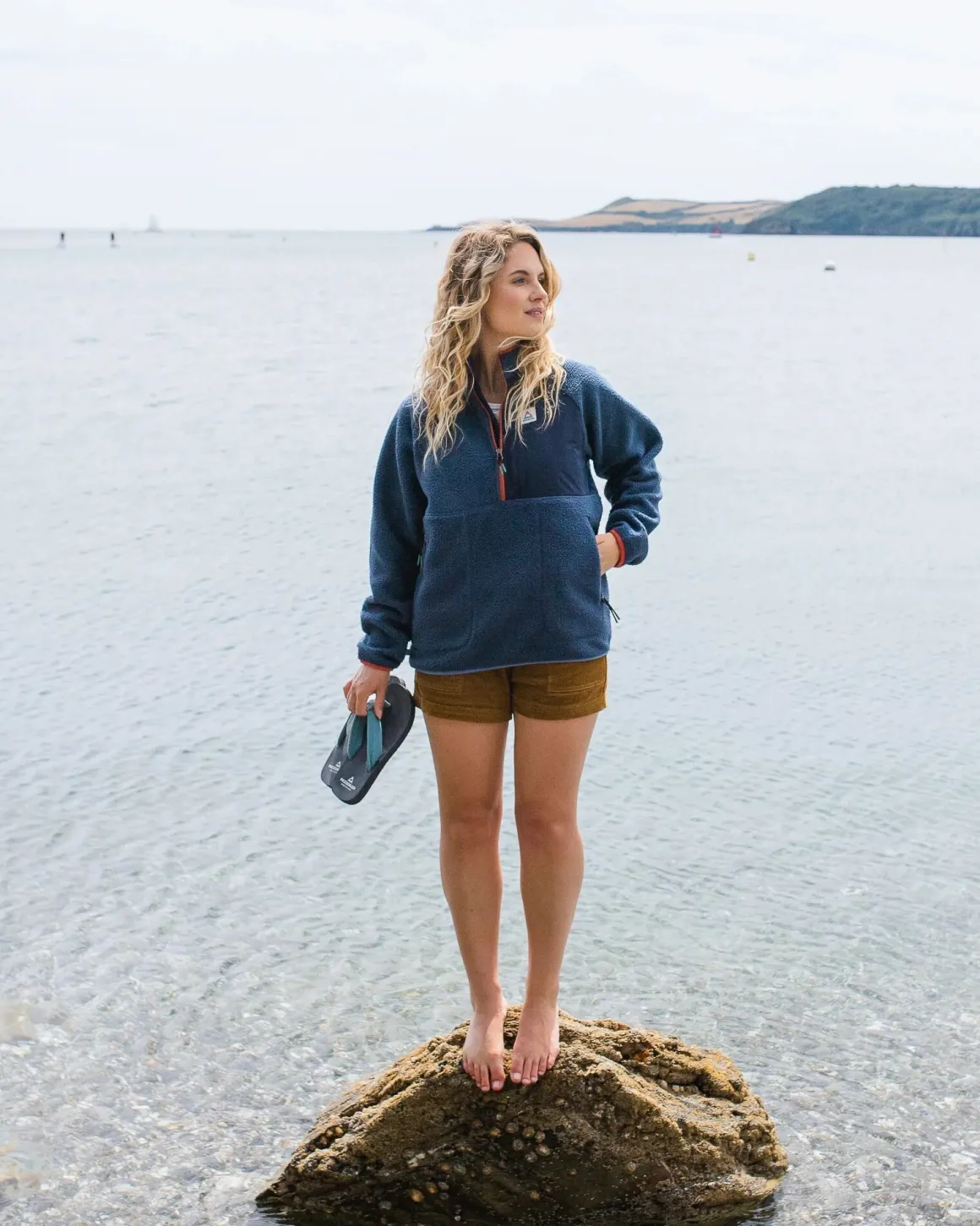 Home Recycled Sherpa Fleece - Dark Denim