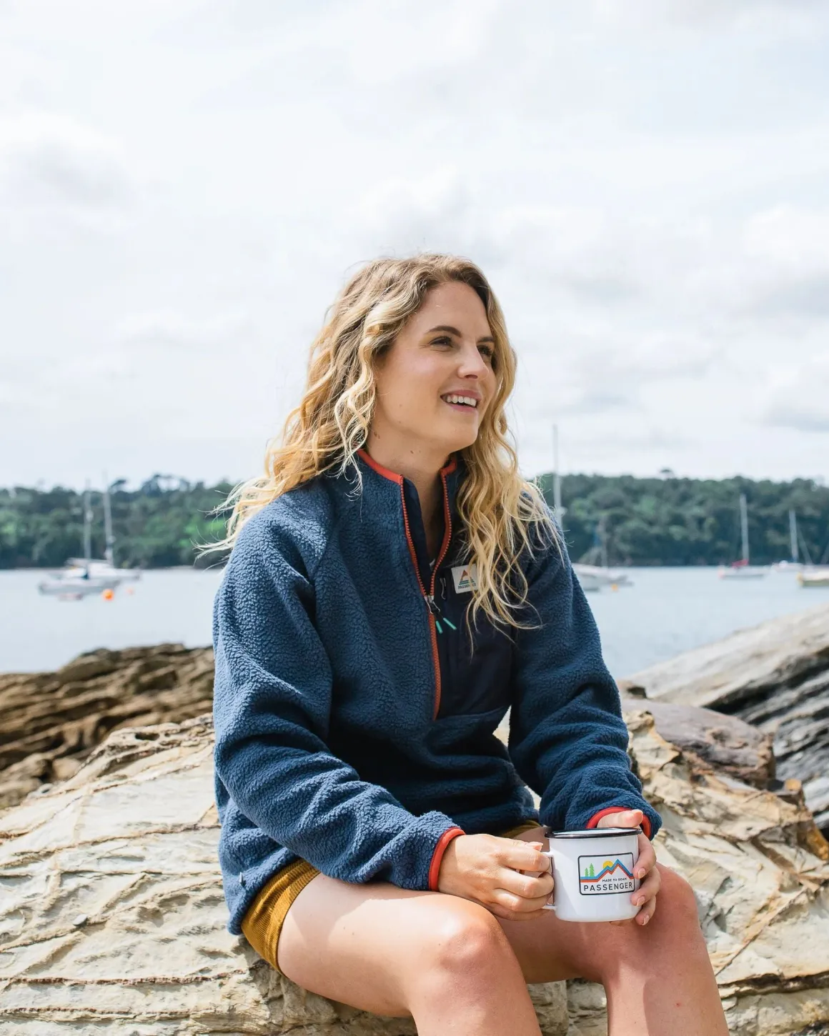 Home Recycled Sherpa Fleece - Dark Denim