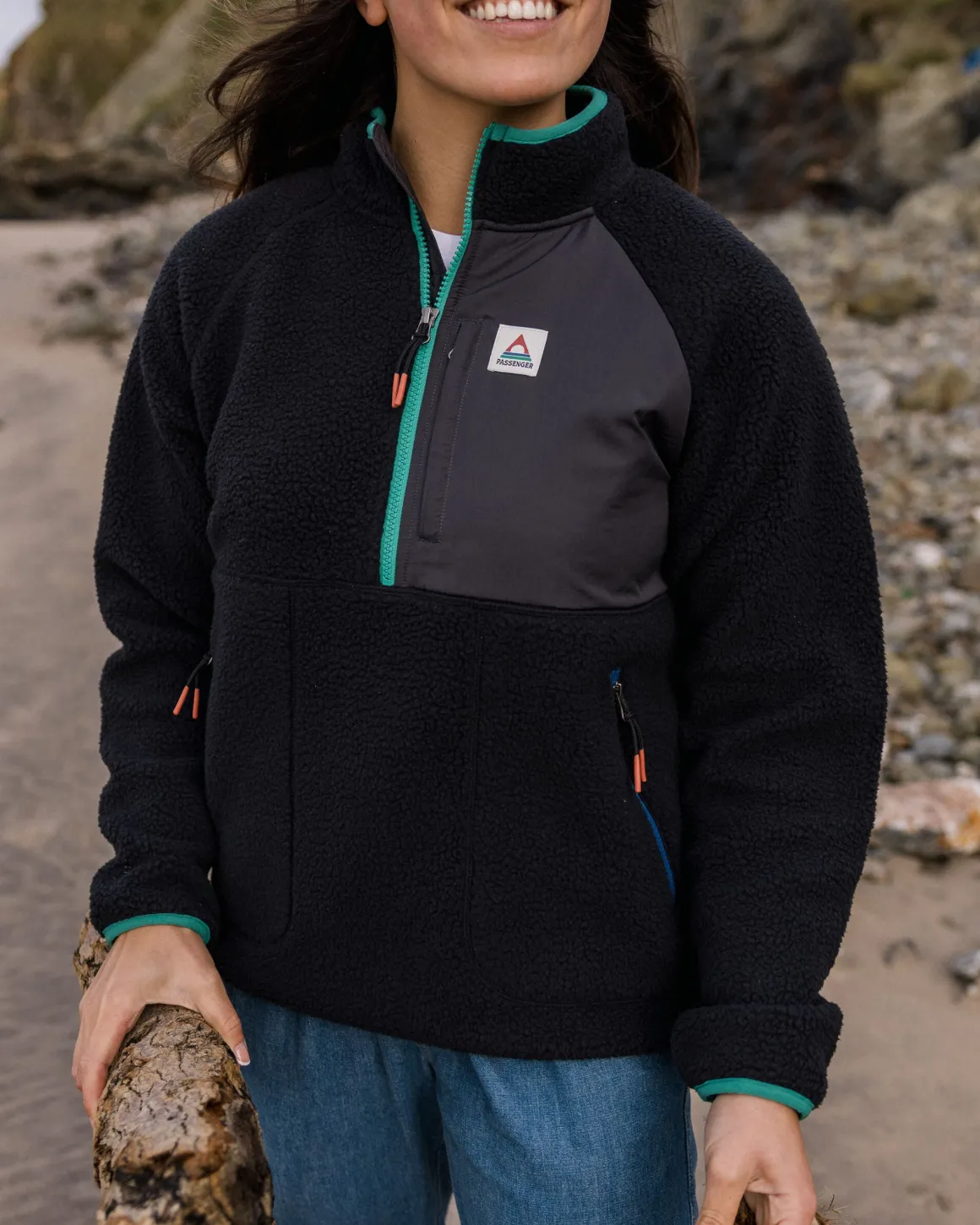 Home Recycled Sherpa Fleece - Black