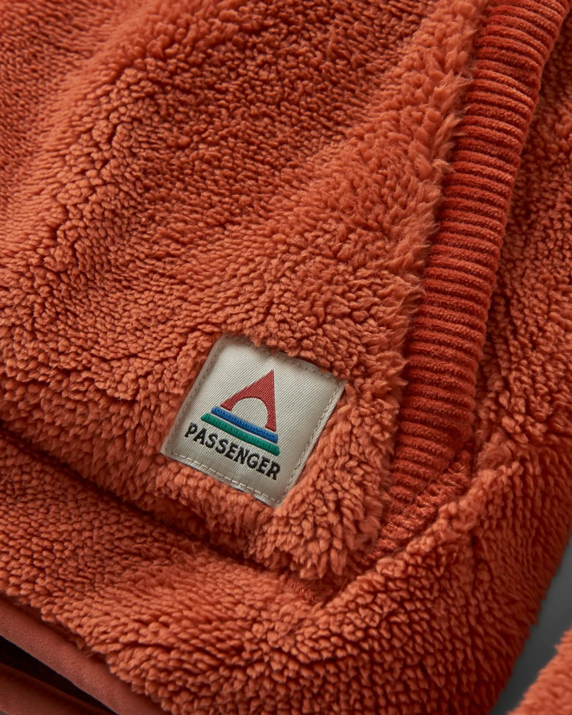 Iris Collarless Recycled Fleece Jacket - Baked Clay