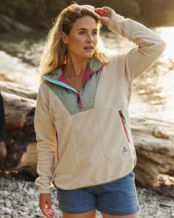 Juana Recycled Polar Hooded Fleece - Oatmeal