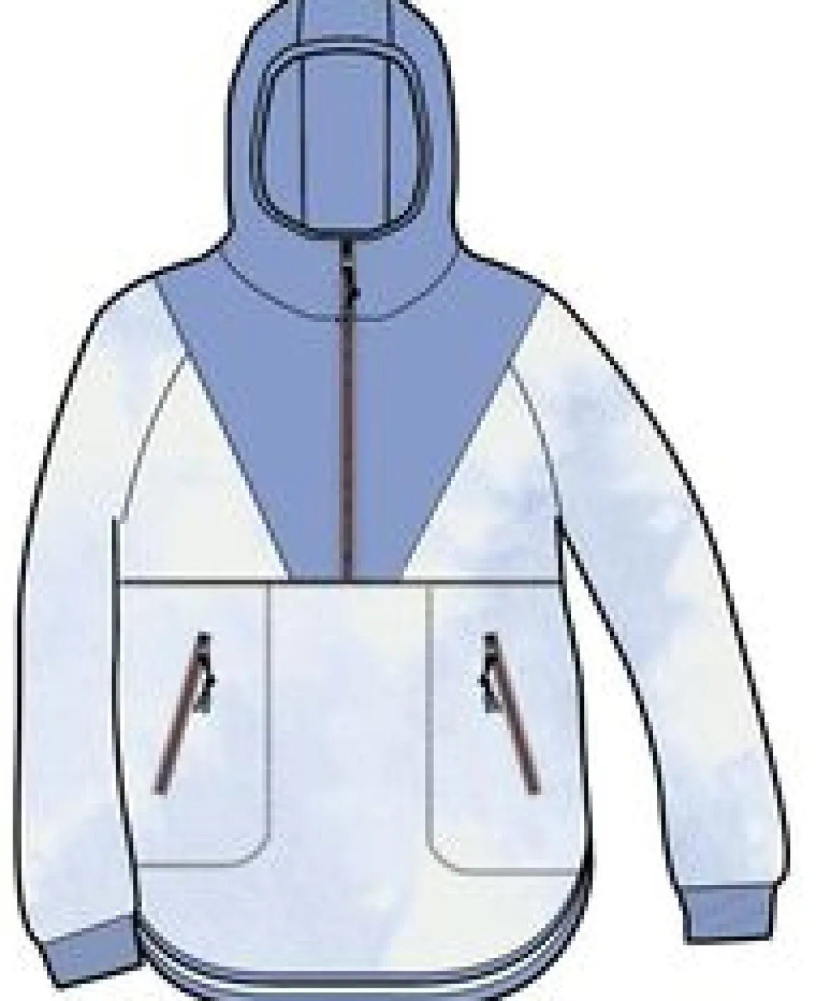 Juana Recycled Polar Hooded Fleece - Tie Dye Cornflower