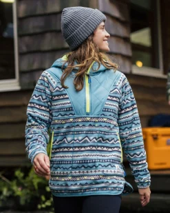 Juana Recycled Polar Hooded Fleece - Mountain Geo Arctic