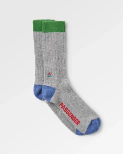 Koa Recycled Crew Socks - Gray Marl