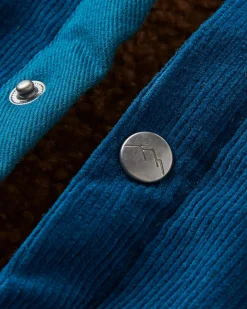 Kodiak 2.0 Sherpa Lined Cord Shirt Jacket - Tidal Blue