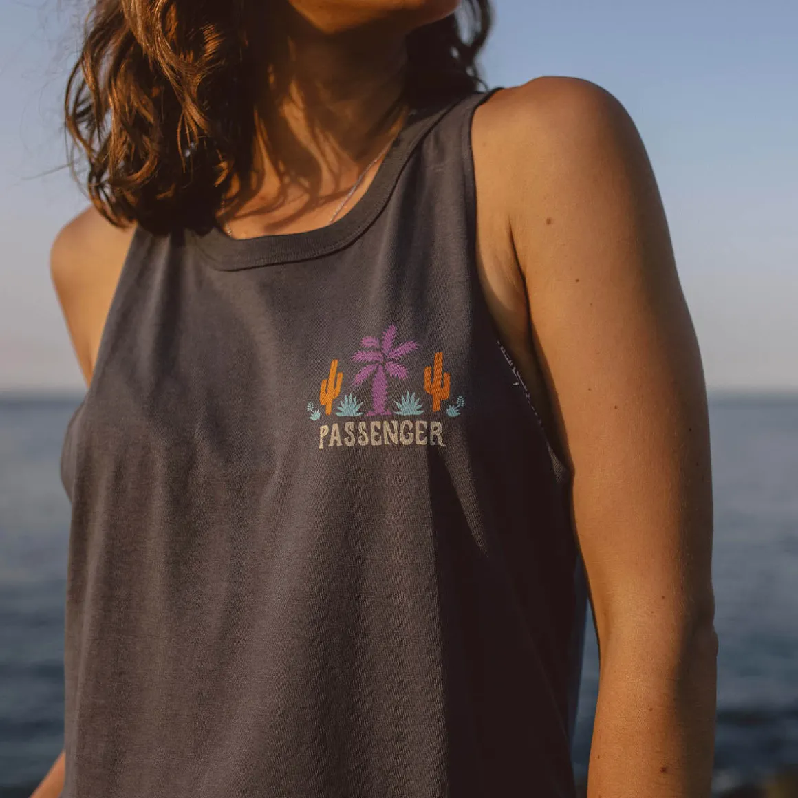 Laidback Recycled Cotton Tank Top - Faded Black